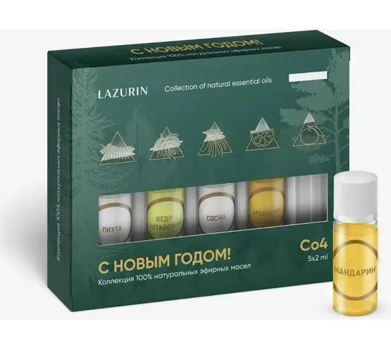 LAZURIN — коробка с окном для набора эфирных масел