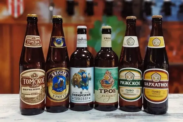 Примеры бумажных этикеток на бутылках
